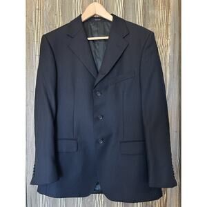 Gritti by Eremenegildo Zegna Men's Black Jacket Sz 38S 100%‎ Wool Classic Formal